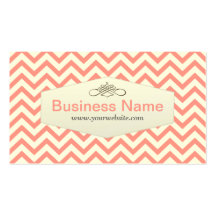 Girly Pink Chevron Baby Sitter Business Card