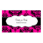 Girly Pink-Damast-Visitenkarten