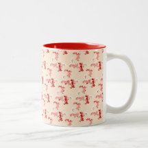 Girly Pink Swirls Mugs