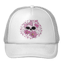 Girly Punkschädel Baseball Mütze