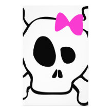 Girly Schädel Personalisiertes Druckpapier