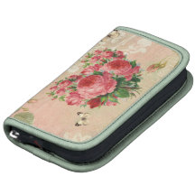 Girly Vintage Rosen-Herz-Collage Folio Planer