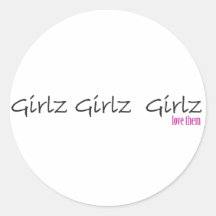Girlz Girlz Girlz Liebe sie Aufkleber