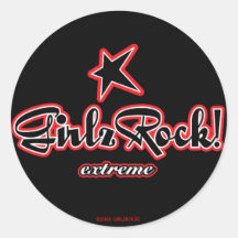 GirlzRock! Extremes Logo Runder Sticker