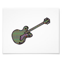 Gitarre halb hohle einfache Psychadelic Grafik Kunstphotos