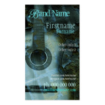 GITARRE Schmutz-Fantasie-Vertikale-Visitenkarte