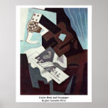 Gitarren-Buch und Zeitung durch Jose Gonzalez-Pere Poster