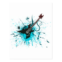 Gitarren-Graffiti - Emo Rockmusik-Band-Alternative Postkarten