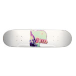 Gitarren-HandPsychadelic grünes lila Rosa Skateboard Deck