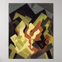 Gitarren-und Frucht-Teller, durch Juan Gris Poster