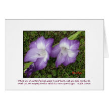 Gladioli Grußkarte