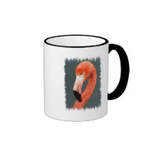 Glänzende Flamingo-Kaffeetasse