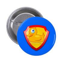 Glänzende Verteidiger-Ente buttons