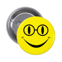 Glas-smiley Anstecknadelbuttons