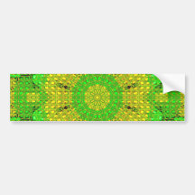 Glaseffekt-Mosaik-Grün/Gelb Auto Sticker