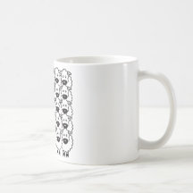 Glatt-Überzogene Border-Collie in den Schafen Tee Tasse