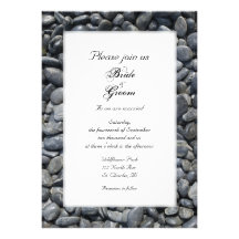 Glatte Kiesel, die Einladung Wedding sind
