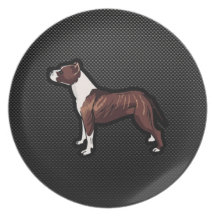 Glattes Pitbull Flacher Teller