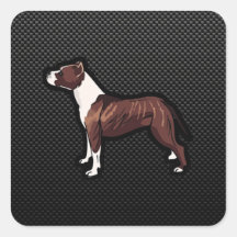 Glattes Pitbull Quadratsticker