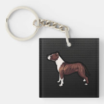 Glattes Pitbull Schlüsselanhängern