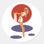 Glattes Segeln Runde Sticker
