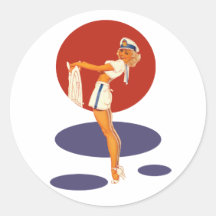 Glattes Segeln Runde Sticker