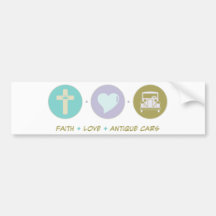 Glauben-Liebe-antike Autos Autosticker