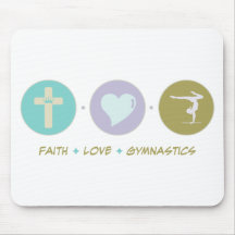 Glauben-Liebe-Gymnastik Mousepad