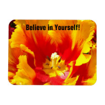 Glauben Sie an selbst! Flexible Magnet Tulpe-Blume
