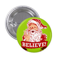 Glauben Sie an Weihnachtsmann Anstecknadelbutton