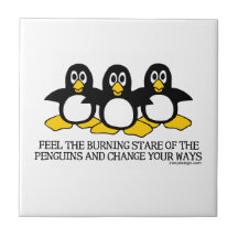 Glauben Sie den brennenden Starren der Pinguine Keramikkacheln
