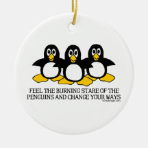 Glauben Sie den brennenden Starren der Pinguine Ornament