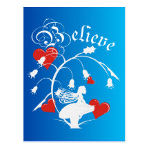 Glauben Sie Silhouette-Fee-Postkarte