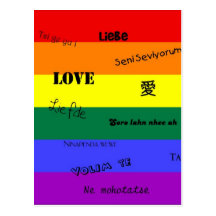 GLBT Stolz: "Liebe" in vielen Sprachen Postkarten