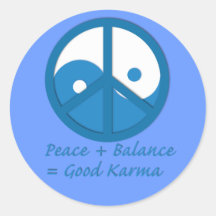 Gleichung für gutes Karma Runder Sticker