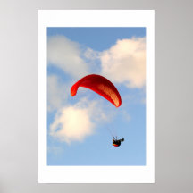 GLEITSCHIRMFLIEGEN IN JERSEY PLAKATDRUCK