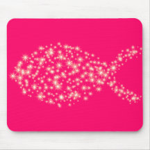 Glitter-christliches Fisch-Symbol Mousepad