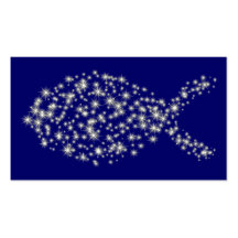 Glitter-christliches Fisch-Symbol - Takt-Karte/ Visitenkarten Vorlagen