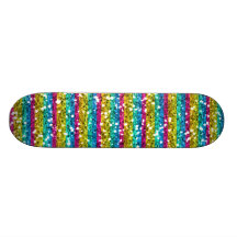 Glitter-RegenbogenSkateboard Personalisiertes Deck
