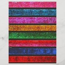 Glitter-Streifen Bedruckte Flyer