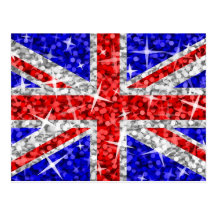 Glitz Großbritannien-Postkarte