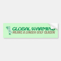 Globale Erwärmung bedeutet eine längere Golf-Jahre Auto Sticker