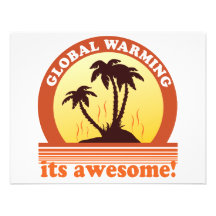 globale Erwärmung Einladungskarte