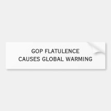 GLOBALE ERWÄRMUNG GOP FLATULENCECAUSES AUTOAUFKLEBER