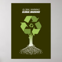 GLOBALE ERWÄRMUNGS-GLOBALES WARNING POSTERDRUCKE