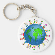 Globale Geburt Christis-Kinder Schlüsselanhänger