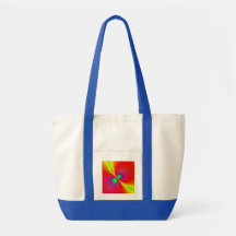 Glowing Oranges and Reds Fractal Art Canvas Bag