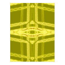 Glowy Auge - sonderbares gelbes abstraktes Postkarte