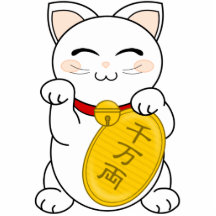 Glück-Katze - Maneki Neko Foto Ausschnitte