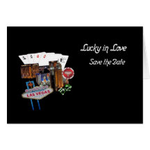 Glücklich in der Liebe-Save the Date Hochzeits-Kar
